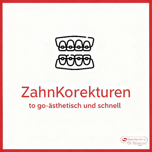 Ästhetische Korrektur - feste kieferorthopädische Zahnspange (KIG 1-2)